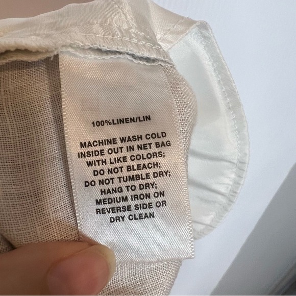 LAFAYETTE 148 100% Linen Tropical Print Wide‎ Leg Pants. Size Medium - Picture 8 of 8